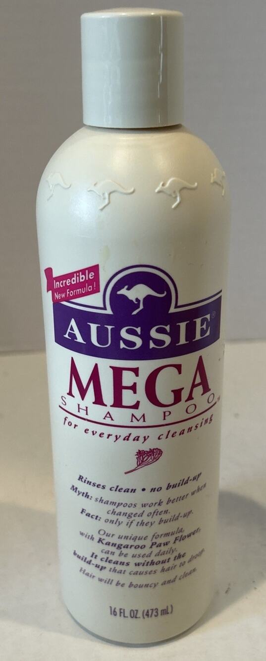Aussie Mega Shampoo Everyday Cleansing 16oz Shampoo with Kangaroo Paw flower
